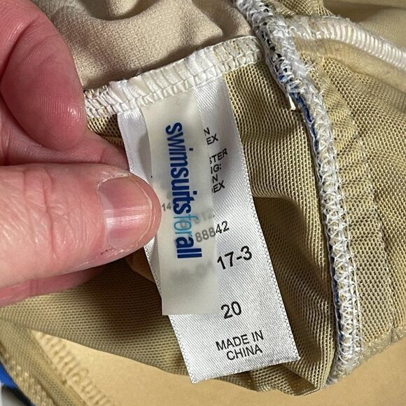 Swimsuits for All Floral Halter One Piece Bathing Suit Plus Size Curvy 20 - Picture 7 of 10